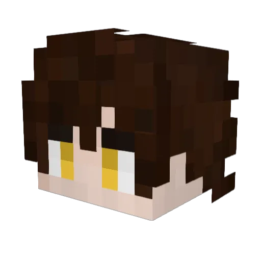 inviavel Minecraft avatar head, 3D render
