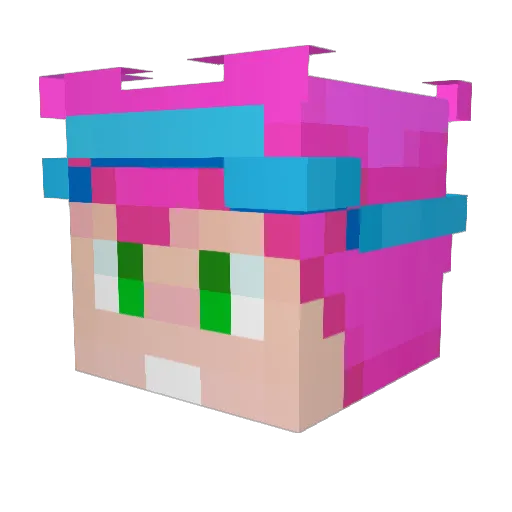 invictooor Minecraft avatar head, 3D render
