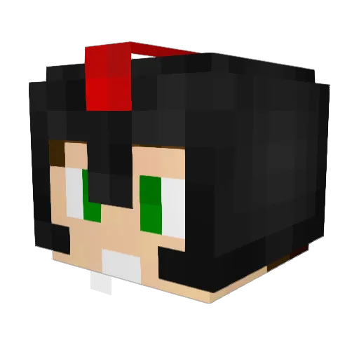 invictoor Minecraft avatar head, 3D render