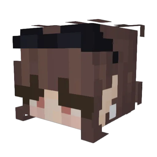 inviennae_ Minecraft avatar head, 3D render