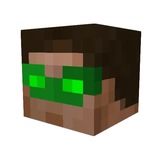 invisablemob Minecraft avatar head, 3D render