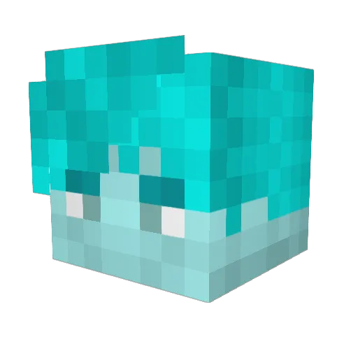 inviscass Minecraft avatar head, 3D render