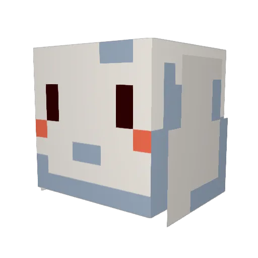 invisible_skin Minecraft avatar head, 3D render