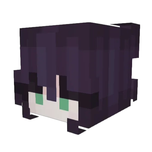 invisiii Minecraft avatar head, 3D render