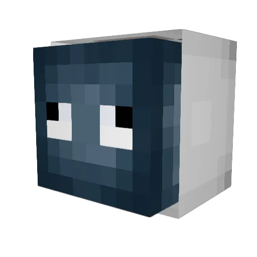 inxo Minecraft avatar head, 3D render
