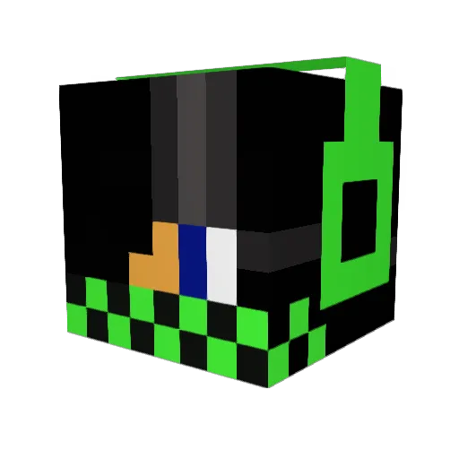 inxrapid Minecraft avatar head, 3D render