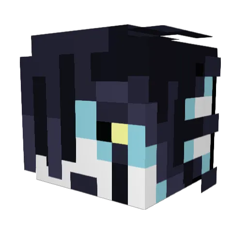 inzaenity Minecraft avatar head, 3D render