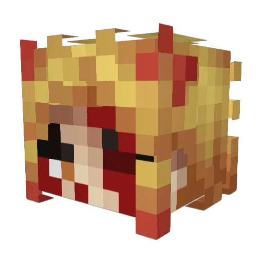 inzos23 Minecraft avatar head, 3D render