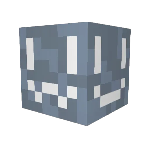 io202w Minecraft avatar head, 3D render