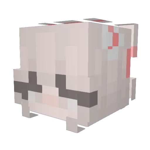 ioPrincess Minecraft avatar head, 3D render