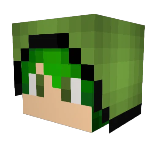 ioRi_106 Minecraft avatar head, 3D render