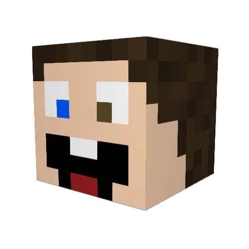 ioanna Minecraft avatar head, 3D render