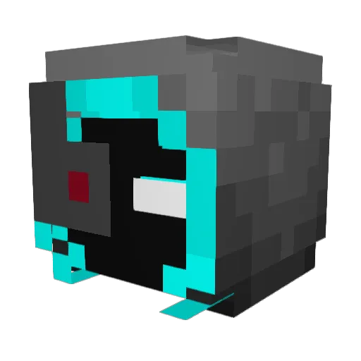 iobydrupS Minecraft avatar head, 3D render