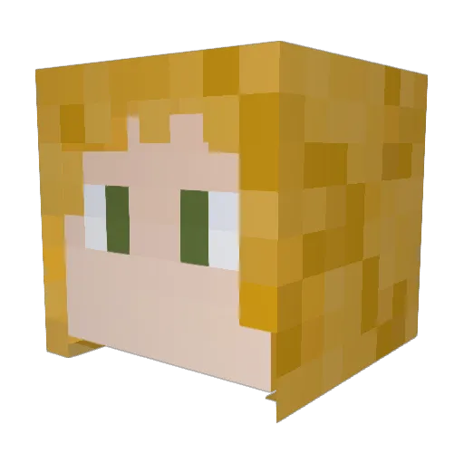 iodiny Minecraft avatar head, 3D render