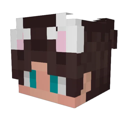 iogk Minecraft avatar head, 3D render