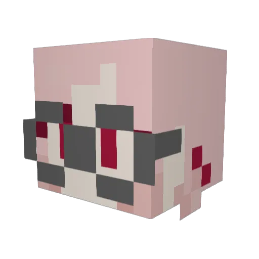 iol1232 Minecraft avatar head, 3D render