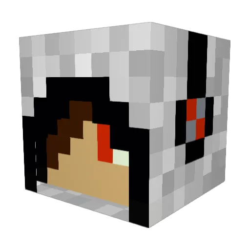 iolao Minecraft avatar head, 3D render