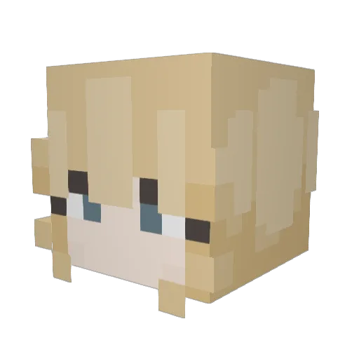 ionaLiv Minecraft avatar head, 3D render