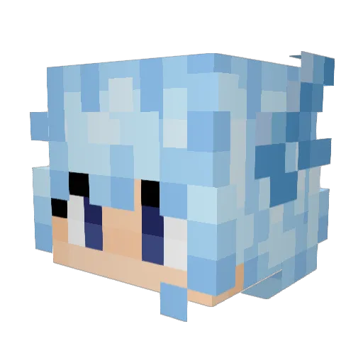 ionaSoleil Minecraft avatar head, 3D render