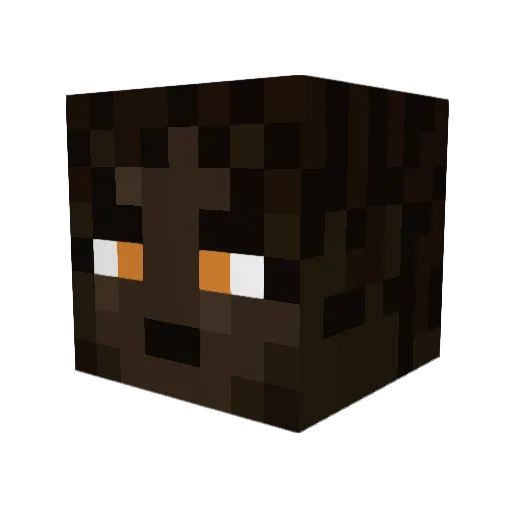 ioncrow Minecraft avatar head, 3D render