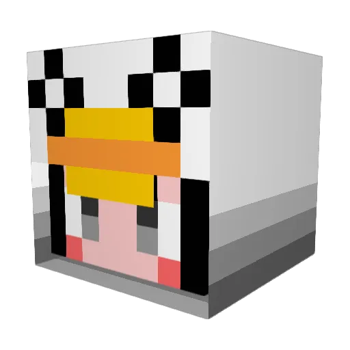 ionone Minecraft avatar head, 3D render