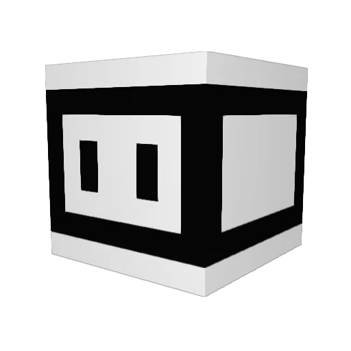 ioooow Minecraft avatar head, 3D render