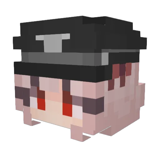 ioqn_ Minecraft avatar head, 3D render