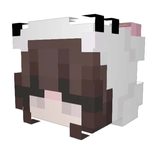 iorangejuice Minecraft avatar head, 3D render