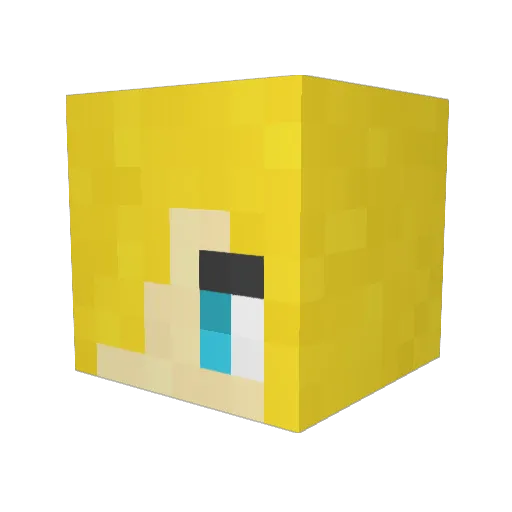 ioringame Minecraft avatar head, 3D render
