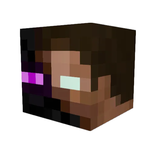 ios_7 Minecraft avatar head, 3D render