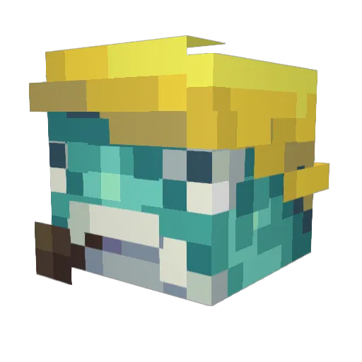 ioshk Minecraft avatar head, 3D render