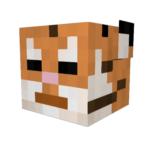 iosounet Minecraft avatar head, 3D render