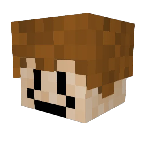 iostorm Minecraft avatar head, 3D render