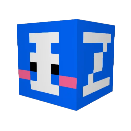 iotya Minecraft avatar head, 3D render