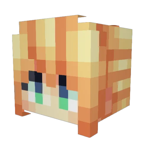 iouck2 Minecraft avatar head, 3D render