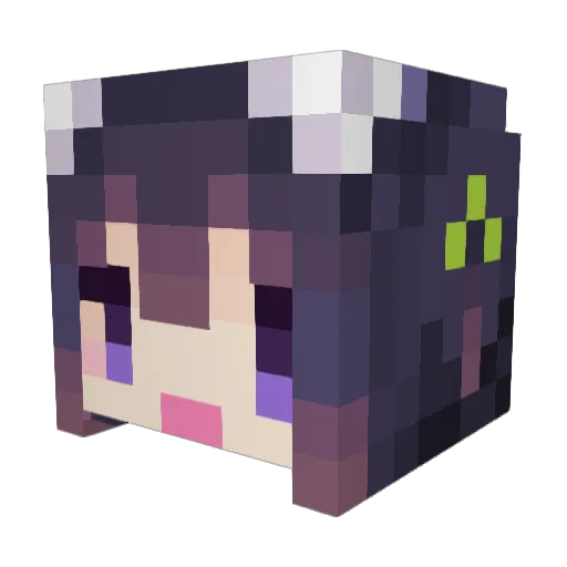 iouzcna Minecraft avatar head, 3D render