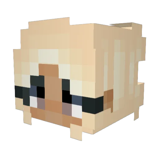 iovemealready Minecraft avatar head, 3D render