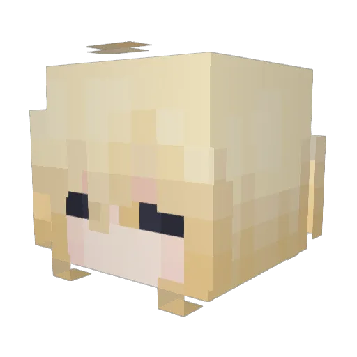 iowfq Minecraft avatar head, 3D render