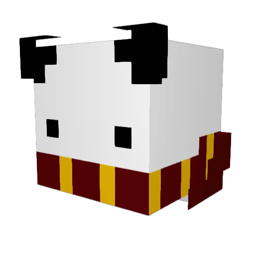 ioxQu Minecraft avatar head, 3D render
