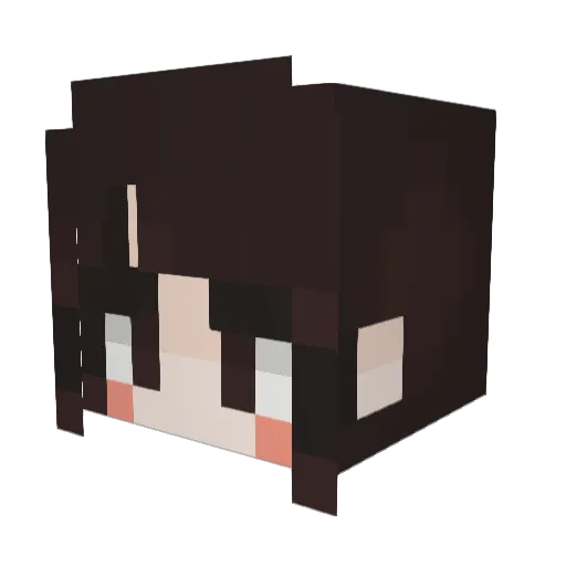 ioyLiz Minecraft avatar head, 3D render