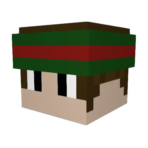 ioyct Minecraft avatar head, 3D render