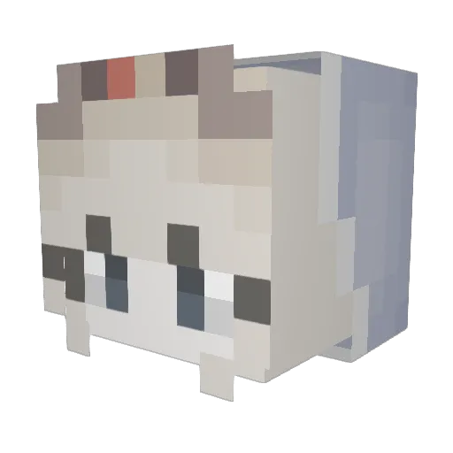 ip0o Minecraft avatar head, 3D render