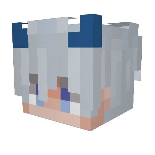 ip8cc Minecraft avatar head, 3D render