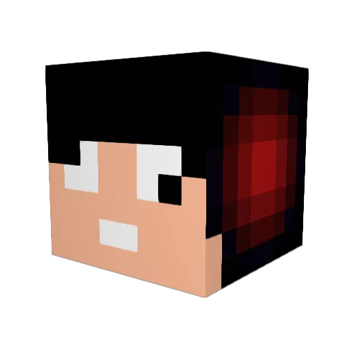 ipa4 Minecraft avatar head, 3D render