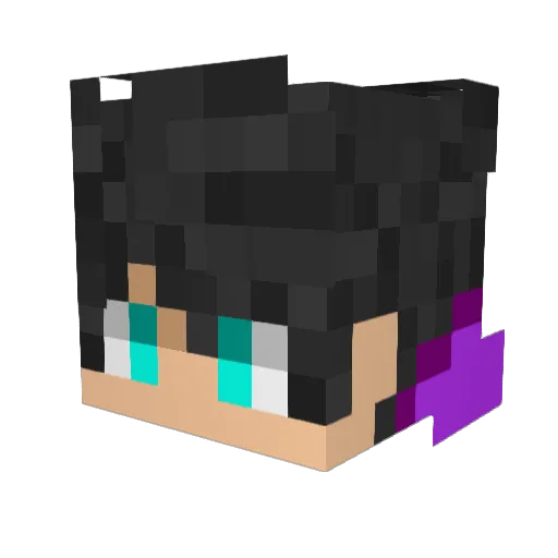 ipak_cnv Minecraft avatar head, 3D render