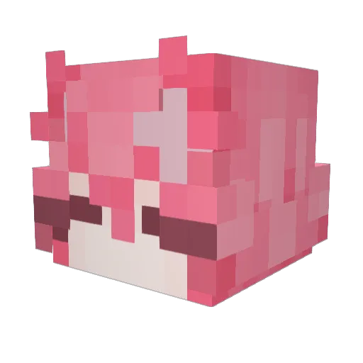 ipfI_9 Minecraft avatar head, 3D render