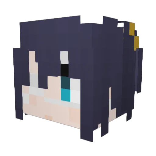 ipfn Minecraft avatar head, 3D render
