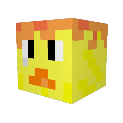 iphone123123123 Minecraft avatar head, 3D render