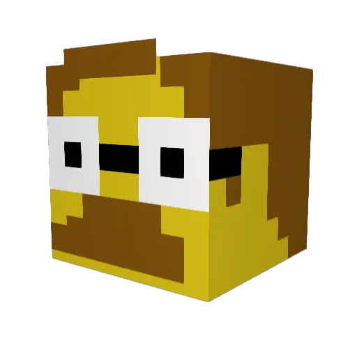 iphoneapp Minecraft avatar head, 3D render