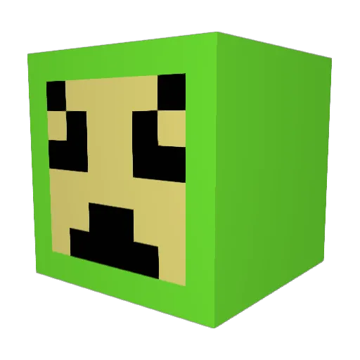 ipifd Minecraft avatar head, 3D render
